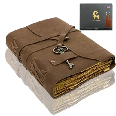 Zápisník s koženým obalem URBAN LEATHER 18 × 13 cm hnědý