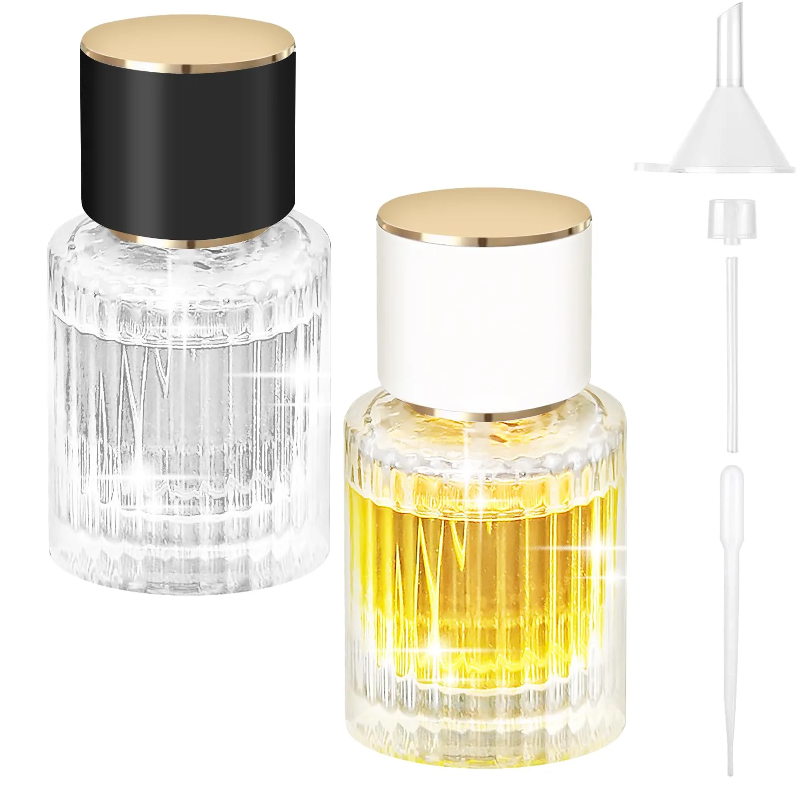 Naplňovatelné rozprašovače na parfém Ysimple 30 ml 2 ks černá/bílá