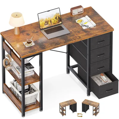 Coleshome psací stůl 100 × 40 cm se 4 zásuvkami