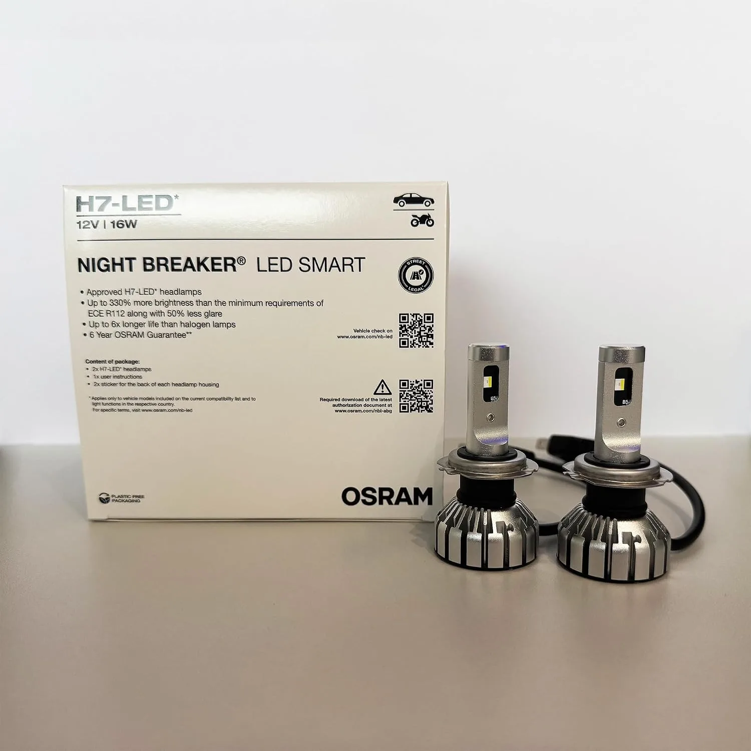 LED žárovky H7 OSRAM Night Breaker LED Smart 64210DWNBSM 2 ks