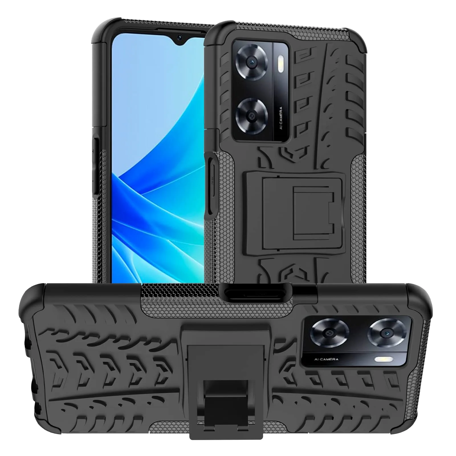 JRTAL odolné pouzdro pro OPPO A57S/A77S/A77 4G/5G černé