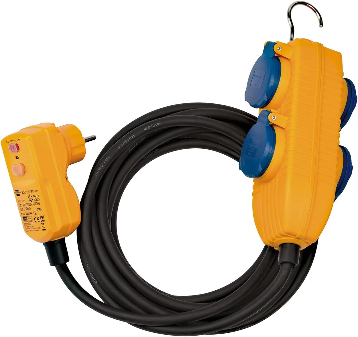 Prodlužovací kabel Brennenstuhl 1168720010 5 m 4 zásuvky s chráničem