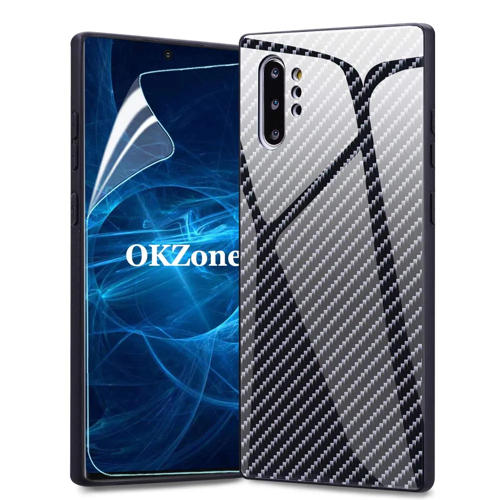 OKZone černé pouzdro se sklem 9H pro Samsung Galaxy Note 10 Plus