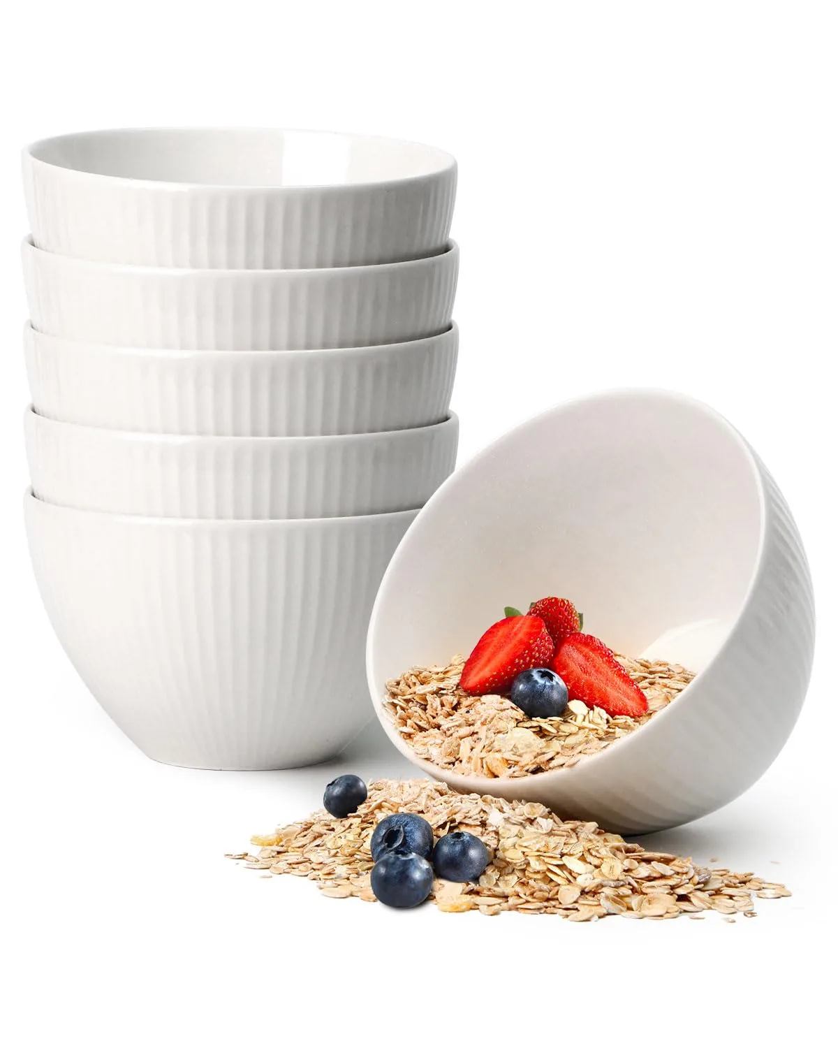 NUTRIUPS keramické misky 750 ml bílé 6 ks